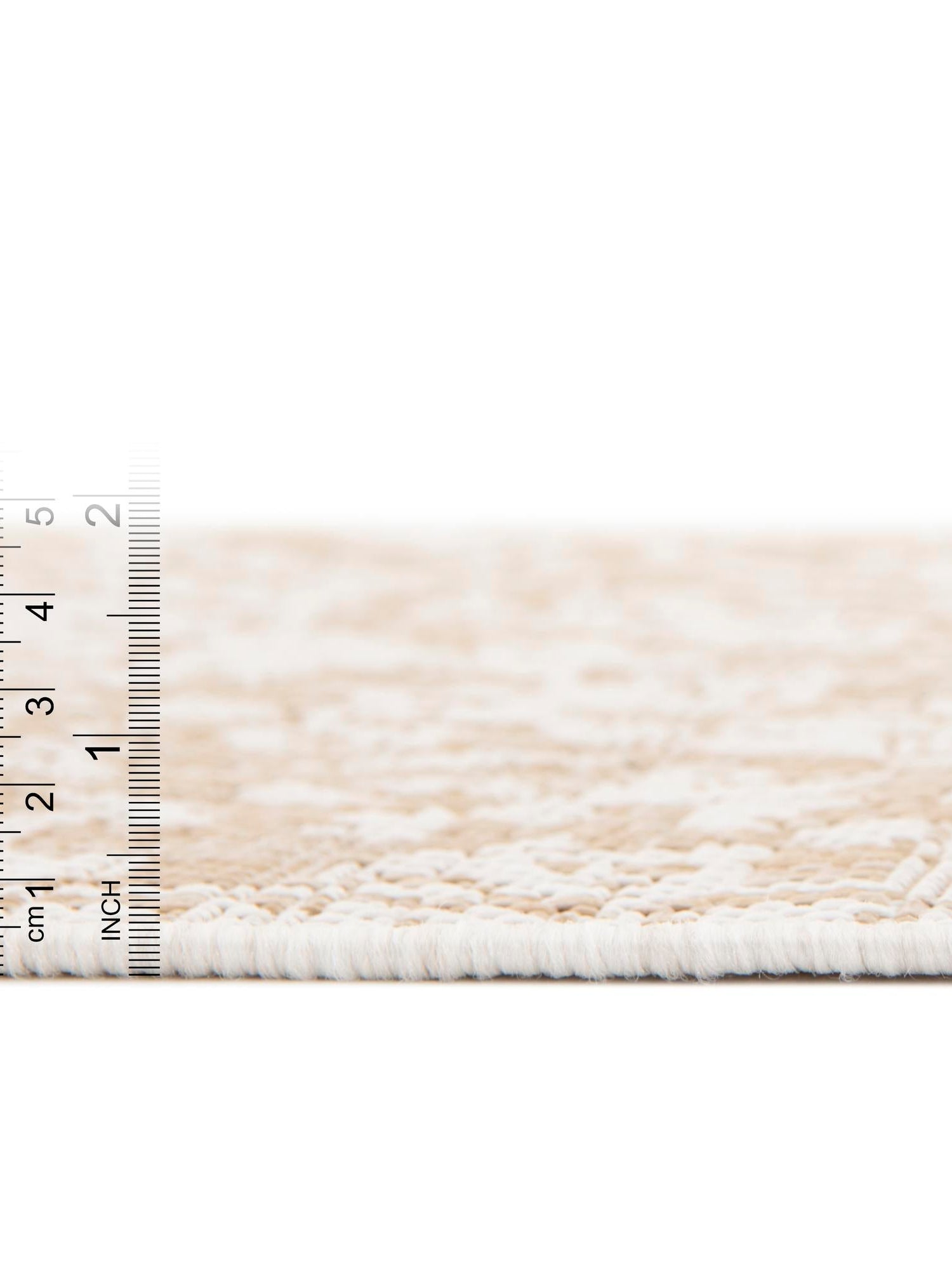 Beige 7' 10 x 10' Jill Zarin Outdoor Rectangle Area Rug Weather Resistant for Patio, Deck, Terrace, Balcony, Porch Durable 100% Polypropylene Carpet for Outside for Sale at Rug Engine