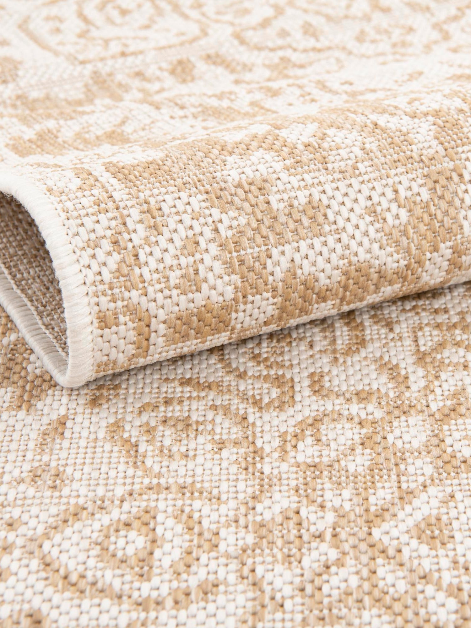 Beige 2' x 3' 1 Jill Zarin Outdoor Rectangle Area Rug Weather Resistant for Patio, Deck, Terrace, Balcony, Porch Durable 100% Polypropylene Carpet for Outside for Sale at Rug Engine