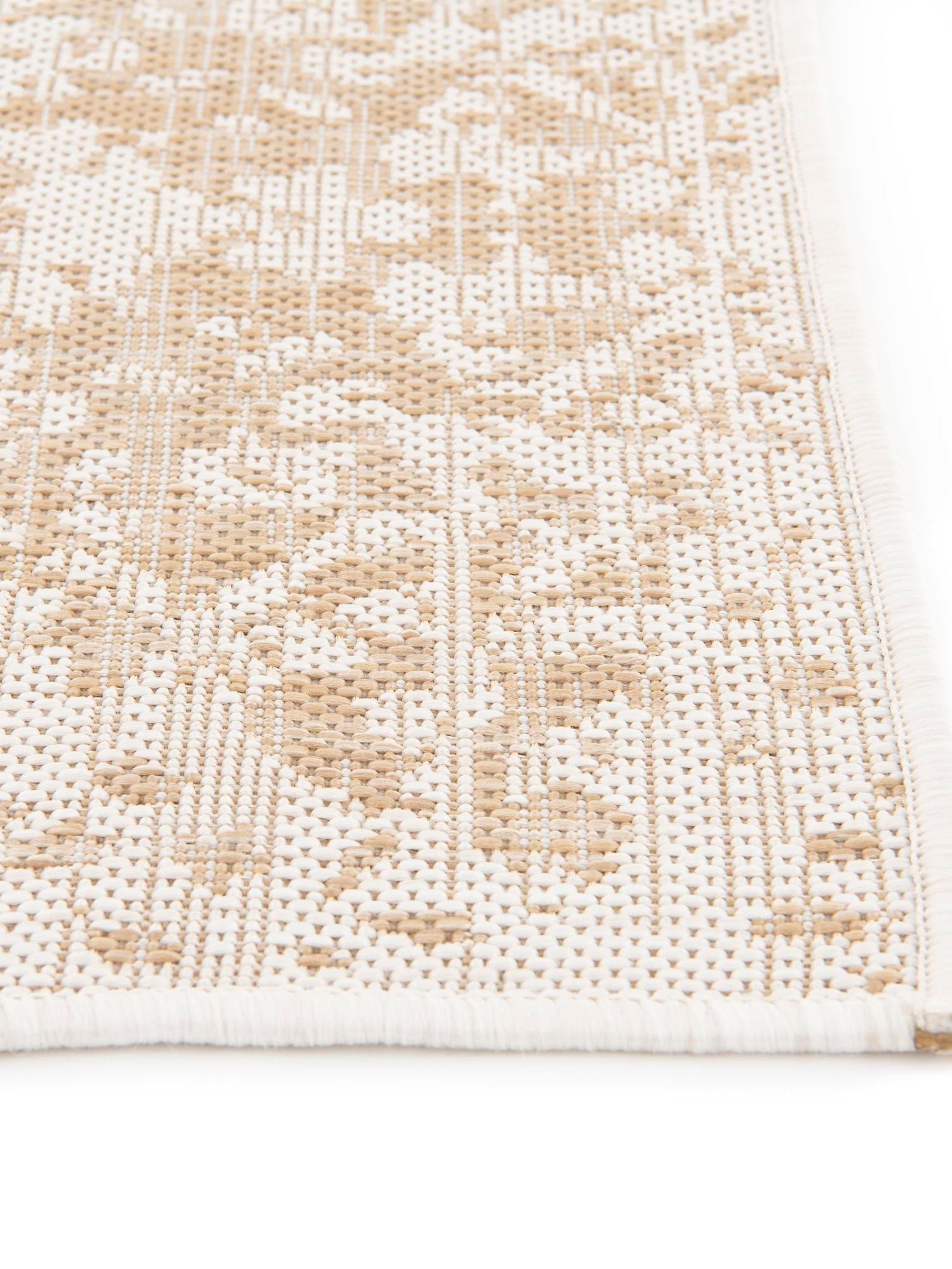 Beige 4' 1 x 6' 1 Jill Zarin Outdoor Rectangle Area Rug Weather Resistant for Patio, Deck, Terrace, Balcony, Porch Durable 100% Polypropylene Carpet for Outside for Sale at Rug Engine
