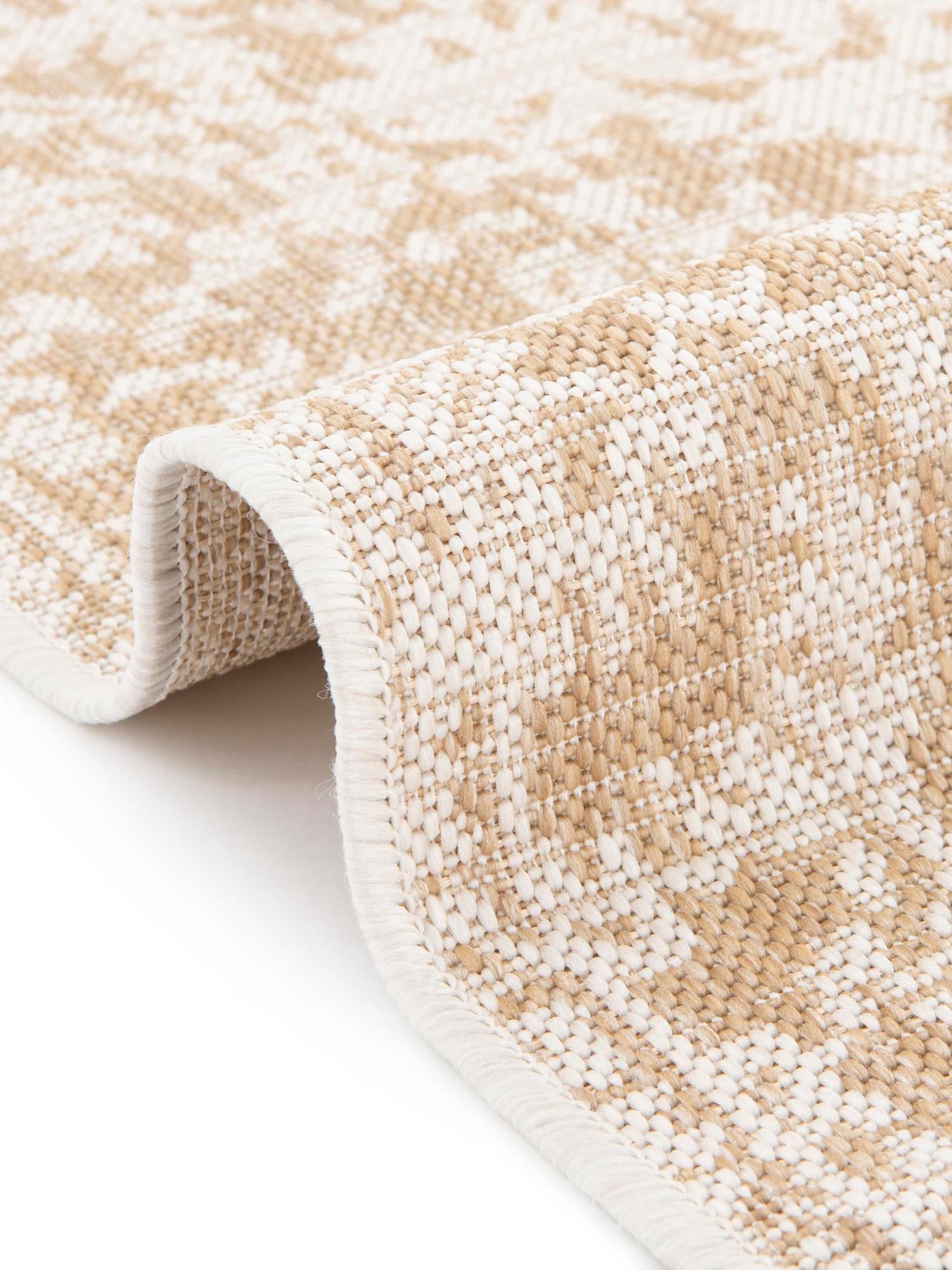 Beige 7' 10 x 10' Jill Zarin Outdoor Rectangle Area Rug Weather Resistant for Patio, Deck, Terrace, Balcony, Porch Durable 100% Polypropylene Carpet for Outside for Sale at Rug Engine