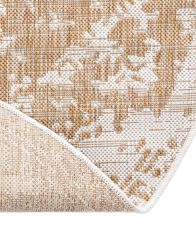 Beige 7' 10 x 10' Jill Zarin Outdoor Oval Area Rug Weather Resistant for Patio, Deck, Terrace, Balcony, Porch Durable 100% Polypropylene Carpet for Outside for Sale at Rug Engine
