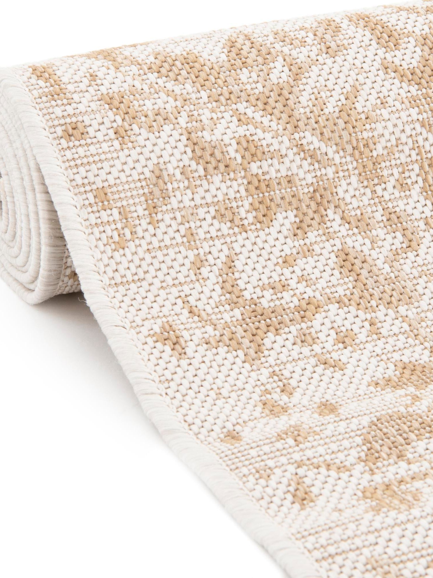 Beige 7' 10 x 10' Jill Zarin Outdoor Oval Area Rug Weather Resistant for Patio, Deck, Terrace, Balcony, Porch Durable 100% Polypropylene Carpet for Outside for Sale at Rug Engine