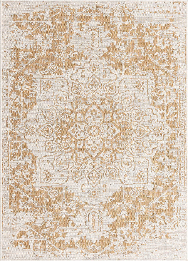 Beige 1' 4 x 1' 4 Jill Zarin Outdoor Sample Area Rug Weather Resistant for Patio, Deck, Terrace, Balcony, Porch Durable 100% Polypropylene Carpet for Outside for Sale at Rug Engine