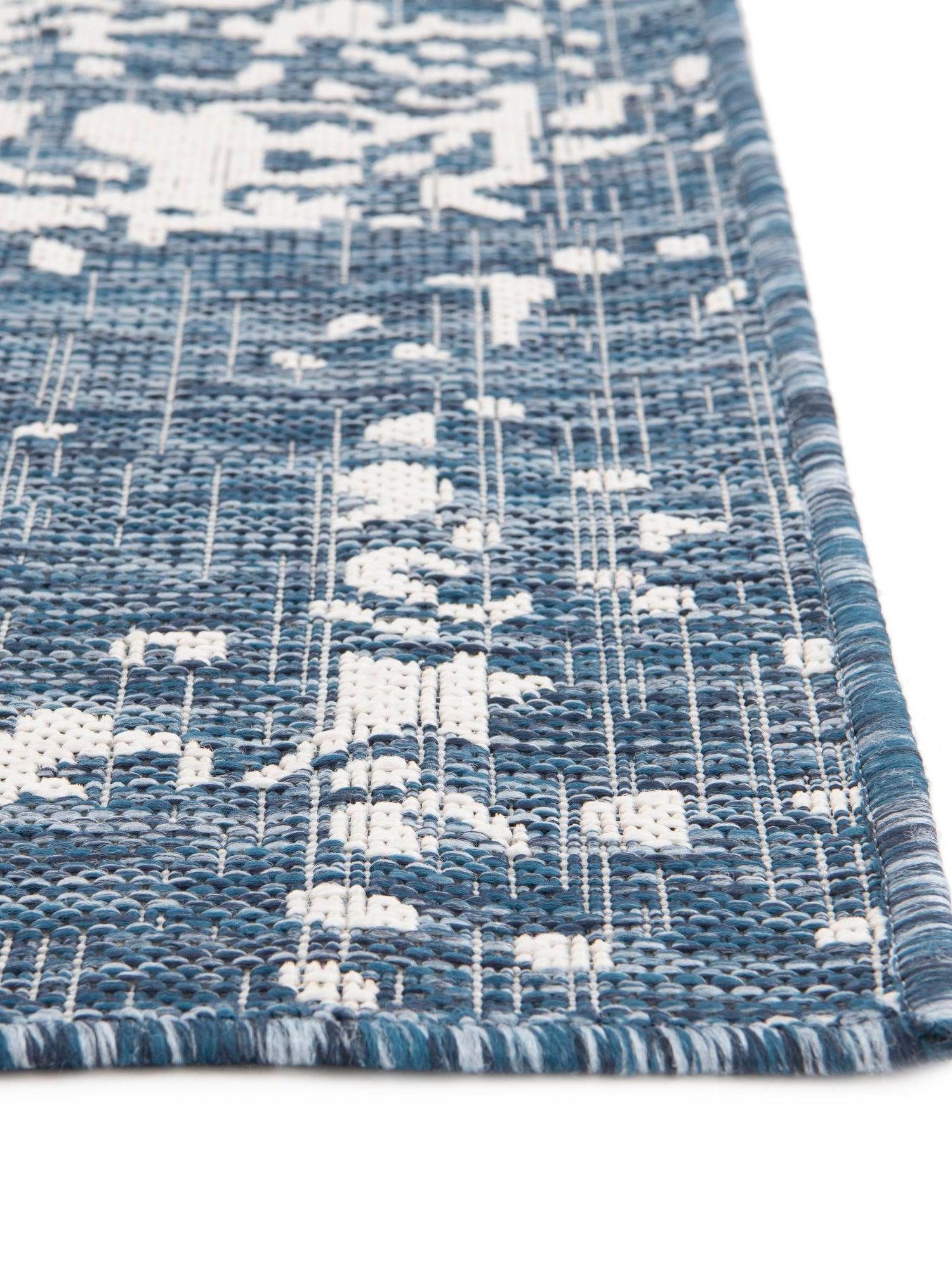 Blue 6' 1 x 9' Jill Zarin Outdoor Rectangle Area Rug Weather Resistant for Patio, Deck, Terrace, Balcony, Porch Durable 100% Polypropylene Carpet for Outside for Sale at Rug Engine