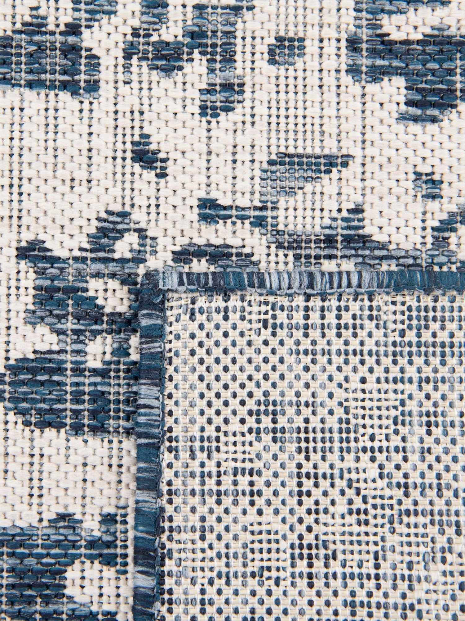 Blue 5' 3 x 8' Jill Zarin Outdoor Rectangle Area Rug Weather Resistant for Patio, Deck, Terrace, Balcony, Porch Durable 100% Polypropylene Carpet for Outside for Sale at Rug Engine
