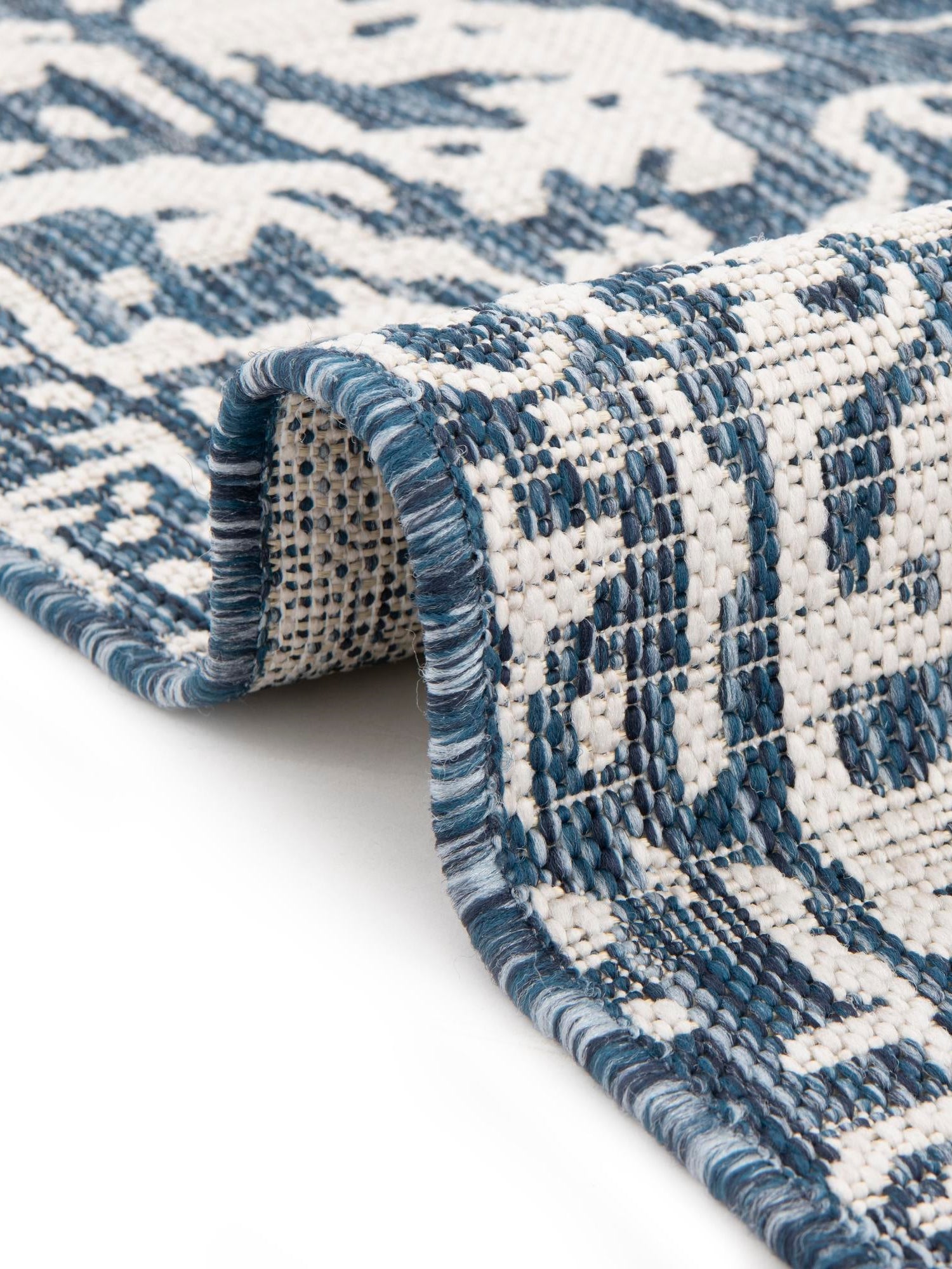 Blue 9' x 12' Jill Zarin Outdoor Rectangle Area Rug Weather Resistant for Patio, Deck, Terrace, Balcony, Porch Durable 100% Polypropylene Carpet for Outside for Sale at Rug Engine