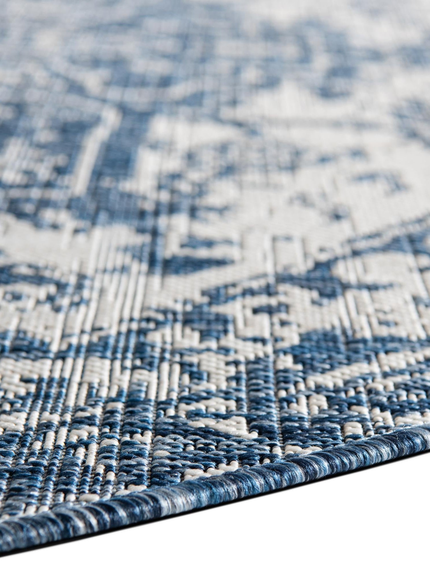 Blue 5' 3 x 8' Jill Zarin Outdoor Oval Area Rug Weather Resistant for Patio, Deck, Terrace, Balcony, Porch Durable 100% Polypropylene Carpet for Outside for Sale at Rug Engine