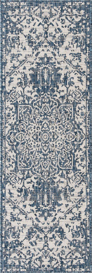 Blue 2' x 6' 1 Jill Zarin Outdoor Runner Rug