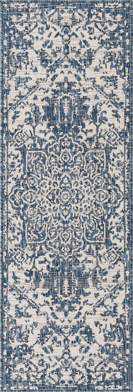 Blue 2' x 6' 1 Jill Zarin Outdoor Runner Rug