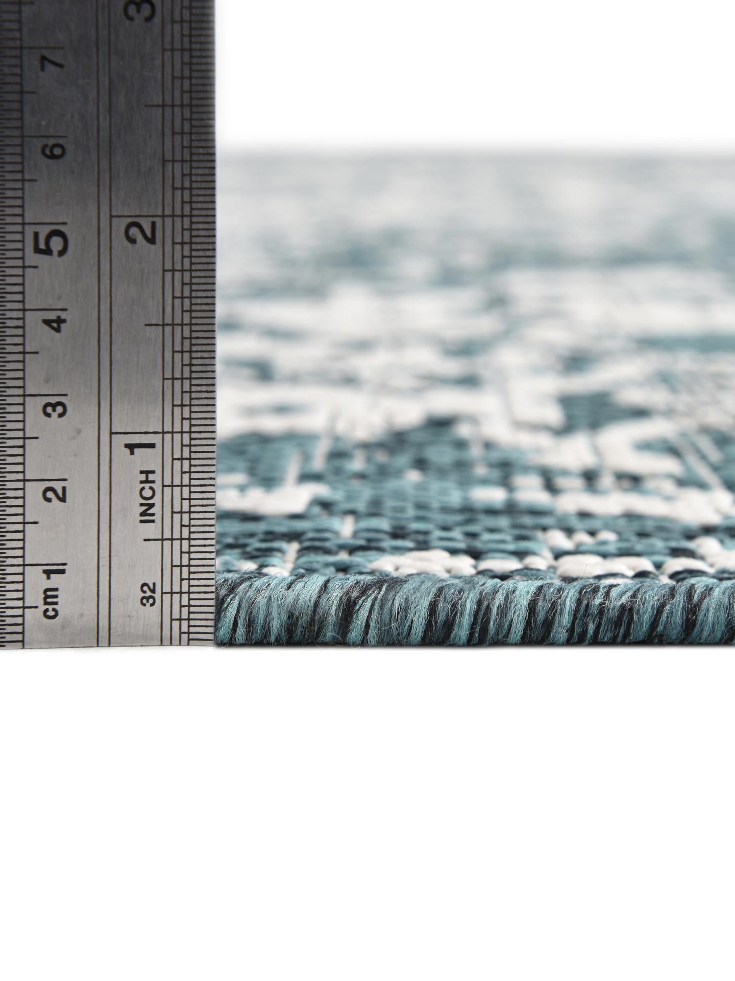 Teal 7' 1 x 7' 1 Jill Zarin Outdoor Round Area Rug Weather Resistant for Patio, Deck, Terrace, Balcony, Porch Durable 100% Polypropylene Carpet for Outside for Sale at Rug Engine