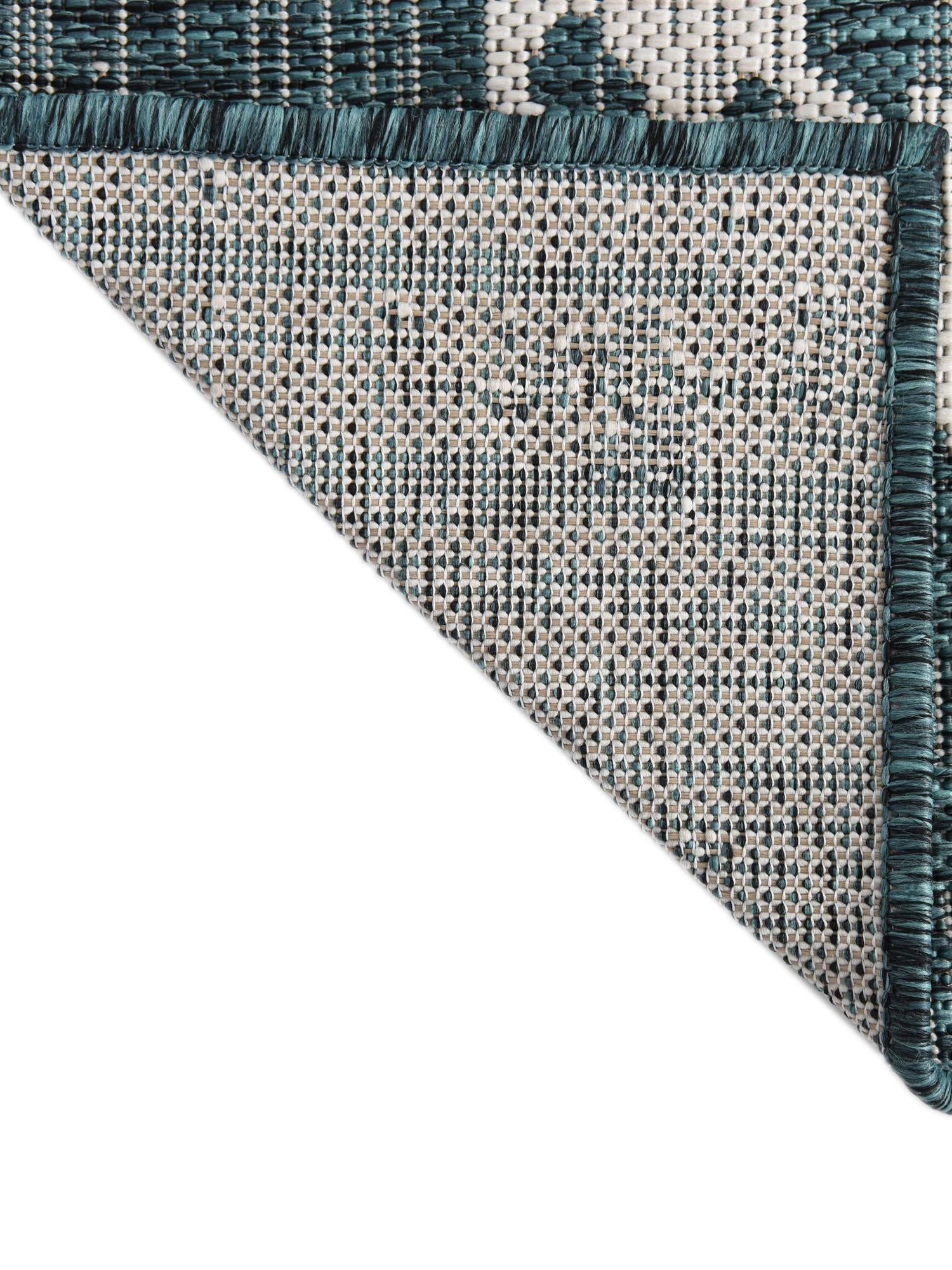 Teal 9' x 12' Jill Zarin Outdoor Rectangle Area Rug Weather Resistant for Patio, Deck, Terrace, Balcony, Porch Durable 100% Polypropylene Carpet for Outside for Sale at Rug Engine