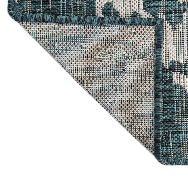 Teal 9' x 12' Jill Zarin Outdoor Rectangle Area Rug Weather Resistant for Patio, Deck, Terrace, Balcony, Porch Durable 100% Polypropylene Carpet for Outside for Sale at Rug Engine
