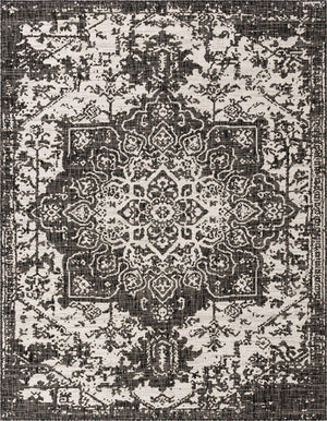 Charcoal Gray 7' 10 x 10' Jill Zarin Outdoor Rectangle Area Rug Weather Resistant for Patio, Deck, Terrace, Balcony, Porch Durable 100% Polypropylene Carpet for Outside for Sale at Rug Engine