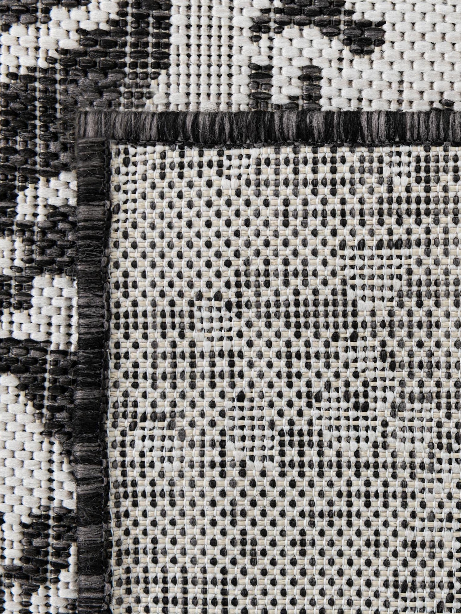 Charcoal Gray 5' 3 x 8' Jill Zarin Outdoor Rectangle Area Rug Weather Resistant for Patio, Deck, Terrace, Balcony, Porch Durable 100% Polypropylene Carpet for Outside for Sale at Rug Engine