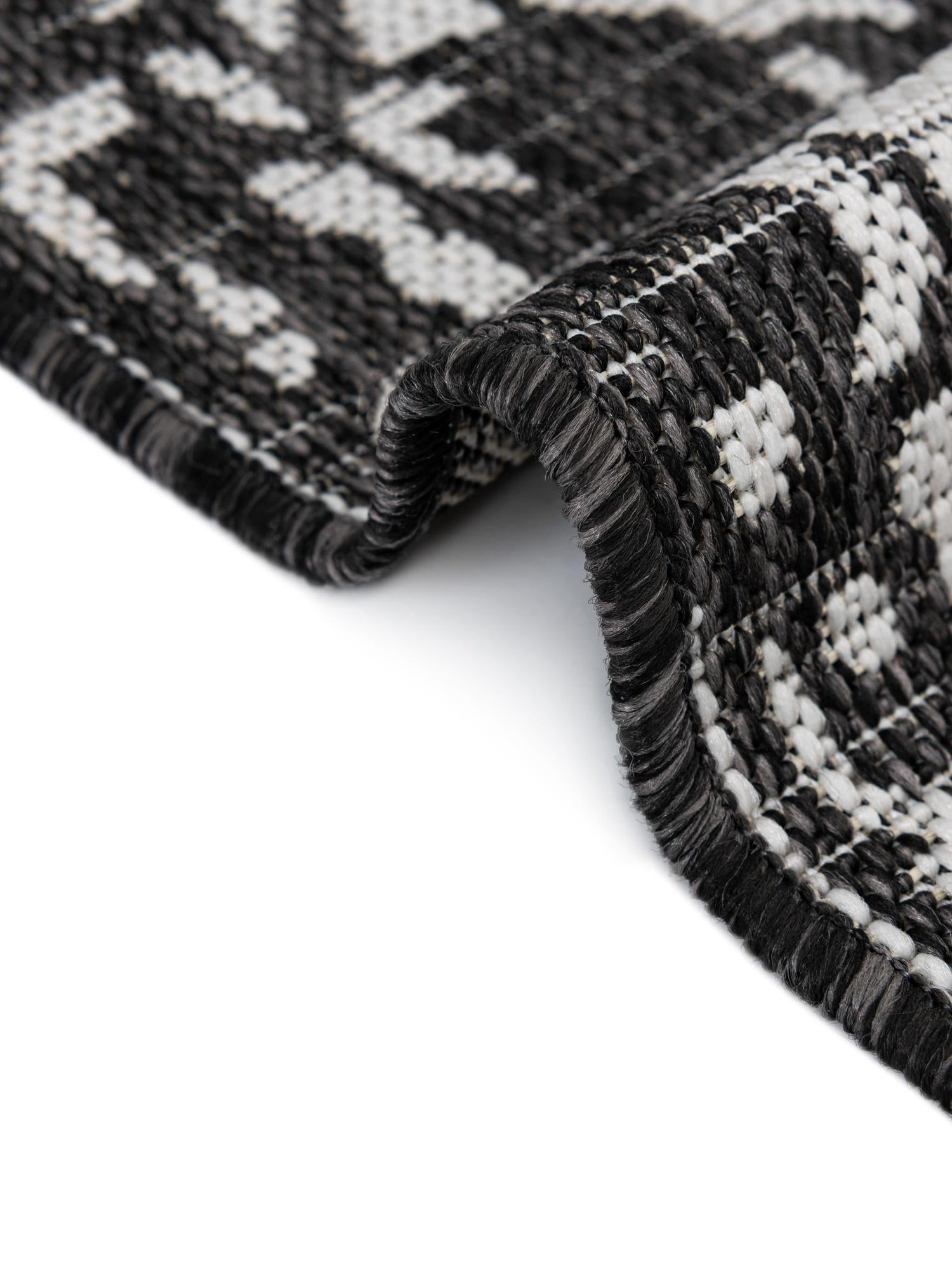 Charcoal Gray 4' 1 x 6' 1 Jill Zarin Outdoor Rectangle Area Rug Weather Resistant for Patio, Deck, Terrace, Balcony, Porch Durable 100% Polypropylene Carpet for Outside for Sale at Rug Engine