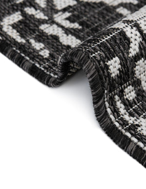 Charcoal Gray 7' 10 x 10' Jill Zarin Outdoor Rectangle Area Rug Weather Resistant for Patio, Deck, Terrace, Balcony, Porch Durable 100% Polypropylene Carpet for Outside for Sale at Rug Engine