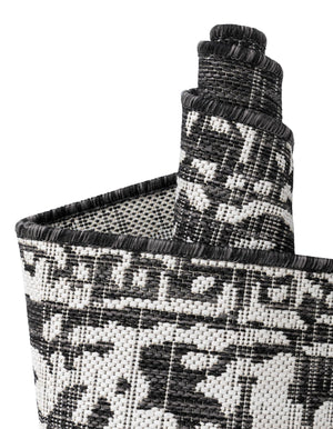 Charcoal Gray 7' 1 x 10' Jill Zarin Outdoor Rectangle Area Rug Weather Resistant for Patio, Deck, Terrace, Balcony, Porch Durable 100% Polypropylene Carpet for Outside for Sale at Rug Engine