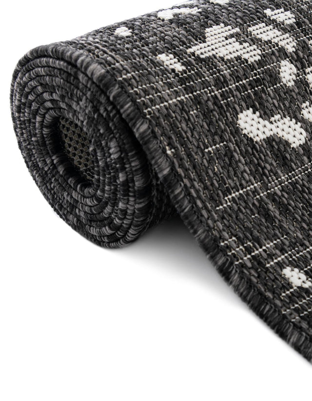 Charcoal Gray 7' 1 x 10' Jill Zarin Outdoor Rectangle Area Rug Weather Resistant for Patio, Deck, Terrace, Balcony, Porch Durable 100% Polypropylene Carpet for Outside for Sale at Rug Engine
