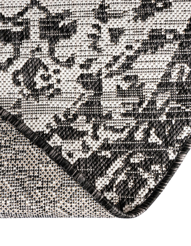 Charcoal Gray 7' 10 x 10' Jill Zarin Outdoor Oval Area Rug Weather Resistant for Patio, Deck, Terrace, Balcony, Porch Durable 100% Polypropylene Carpet for Outside for Sale at Rug Engine