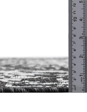 Charcoal Gray 6' 7 x 6' 7 Jill Zarin Outdoor Round Area Rug Weather Resistant for Patio, Deck, Terrace, Balcony, Porch Durable 100% Polypropylene Carpet for Outside for Sale at Rug Engine