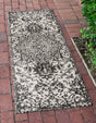 Charcoal Gray 2' x 6' 1 Jill Zarin Outdoor Runner Area Rug Weather Resistant for Patio, Deck, Terrace, Balcony, Porch Durable 100% Polypropylene Carpet for Outside for Sale at Rug Engine