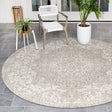 Gray 13' 1 x 13' 1 Jill Zarin Outdoor Round Area Rug Weather Resistant for Patio, Deck, Terrace, Balcony, Porch Durable 100% Polypropylene Carpet for Outside for Sale at Rug Engine