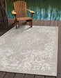 Gray 7' 10 x 10' Jill Zarin Outdoor Rectangle Area Rug Weather Resistant for Patio, Deck, Terrace, Balcony, Porch Durable 100% Polypropylene Carpet for Outside for Sale at Rug Engine