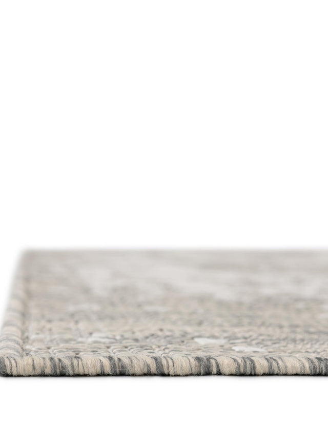 Gray 6' 1 x 9' Jill Zarin Outdoor Rectangle Area Rug Weather Resistant for Patio, Deck, Terrace, Balcony, Porch Durable 100% Polypropylene Carpet for Outside for Sale at Rug Engine