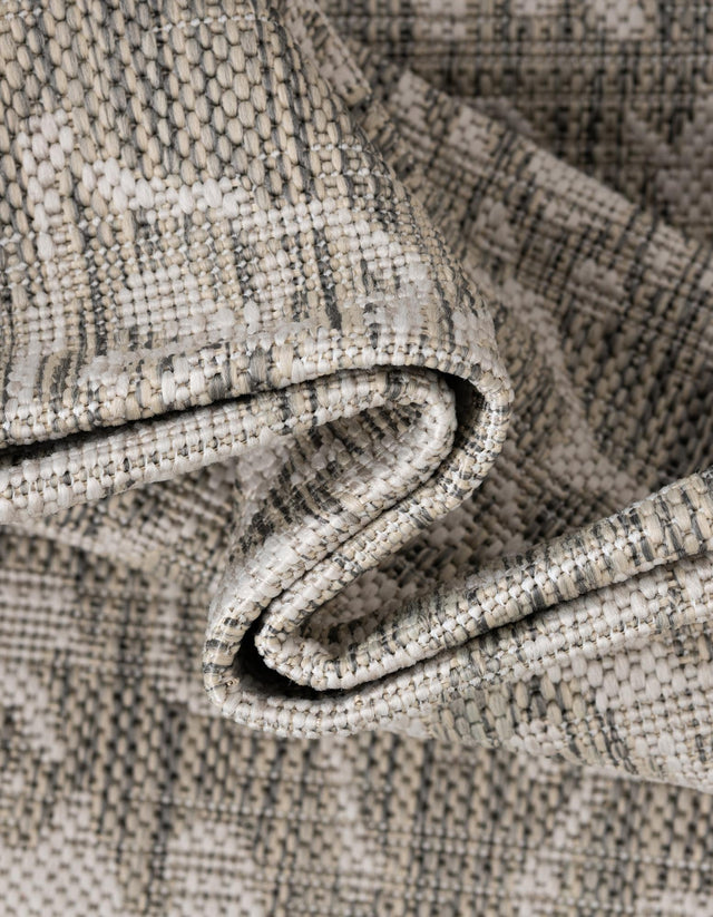 Gray 6' 1 x 9' Jill Zarin Outdoor Rectangle Area Rug Weather Resistant for Patio, Deck, Terrace, Balcony, Porch Durable 100% Polypropylene Carpet for Outside for Sale at Rug Engine