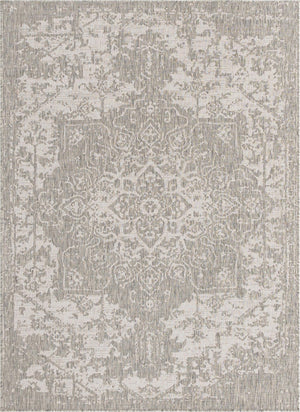 Gray 1' 4 x 1' 4 Jill Zarin Outdoor Sample Area Rug Weather Resistant for Patio, Deck, Terrace, Balcony, Porch Durable 100% Polypropylene Carpet for Outside for Sale at Rug Engine