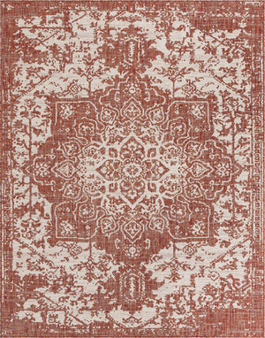 Rust Red 8' x 10' Jill Zarin Outdoor Rectangle Rug