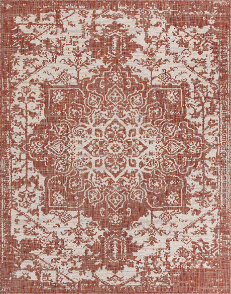 Rust Red 8' x 10' Jill Zarin Outdoor Rectangle Rug