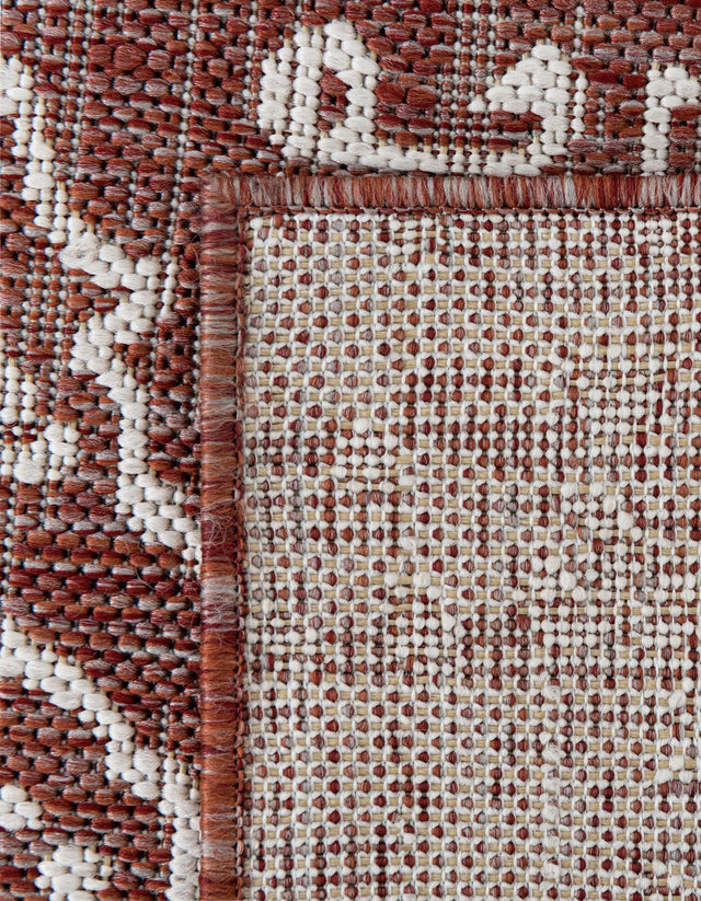 Rust Red 7' 10 x 7' 10 Jill Zarin Outdoor Square Area Rug Weather Resistant for Patio, Deck, Terrace, Balcony, Porch Durable 100% Polypropylene Carpet for Outside for Sale at Rug Engine