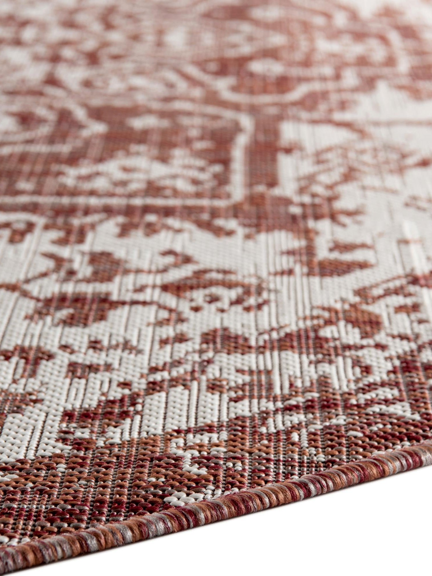 Rust Red 4' 1 x 4' 1 Jill Zarin Outdoor Round Area Rug Weather Resistant for Patio, Deck, Terrace, Balcony, Porch Durable 100% Polypropylene Carpet for Outside for Sale at Rug Engine