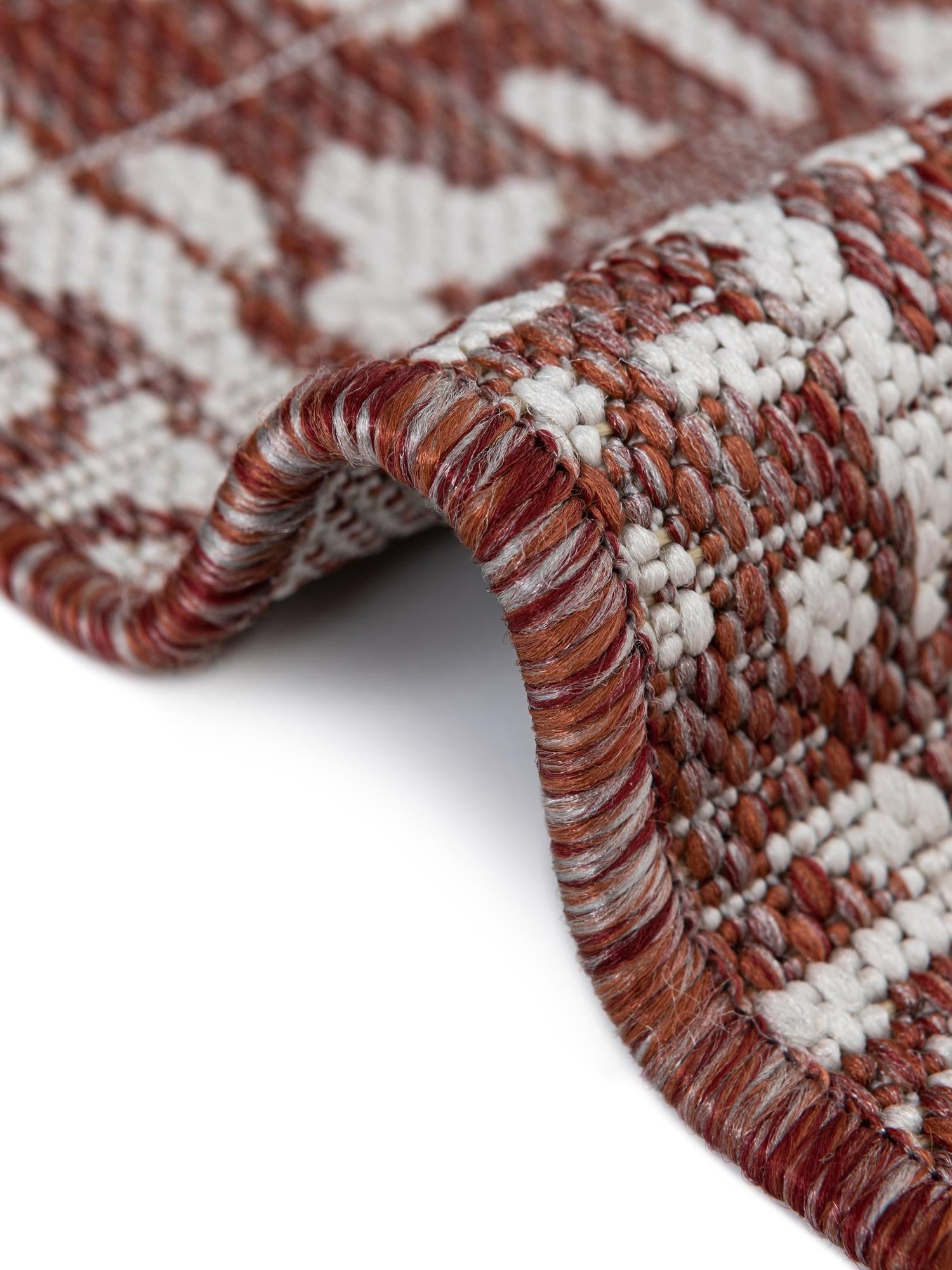 Rust Red 6' 7 x 6' 7 Jill Zarin Outdoor Round Area Rug Weather Resistant for Patio, Deck, Terrace, Balcony, Porch Durable 100% Polypropylene Carpet for Outside for Sale at Rug Engine