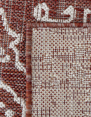 Rust Red 4' 1 x 6' 1 Jill Zarin Outdoor Rectangle Area Rug Weather Resistant for Patio, Deck, Terrace, Balcony, Porch Durable 100% Polypropylene Carpet for Outside for Sale at Rug Engine