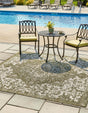 Green 10' 8 x 10' 8 Jill Zarin Outdoor Square Area Rug Weather Resistant for Patio, Deck, Terrace, Balcony, Porch Durable 100% Polypropylene Carpet for Outside for Sale at Rug Engine