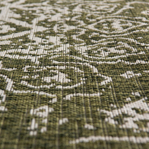 Green 13' 1 x 13' 1 Jill Zarin Outdoor Round Area Rug Weather Resistant for Patio, Deck, Terrace, Balcony, Porch Durable 100% Polypropylene Carpet for Outside for Sale at Rug Engine