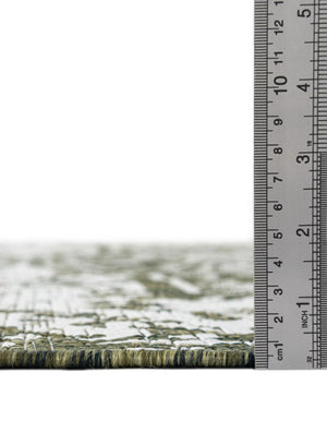 Green 6' 1 x 9' Jill Zarin Outdoor Rectangle Area Rug Weather Resistant for Patio, Deck, Terrace, Balcony, Porch Durable 100% Polypropylene Carpet for Outside for Sale at Rug Engine