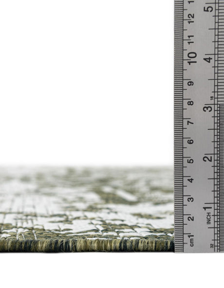 Green 6' 1 x 9' Jill Zarin Outdoor Rectangle Area Rug Weather Resistant for Patio, Deck, Terrace, Balcony, Porch Durable 100% Polypropylene Carpet for Outside for Sale at Rug Engine