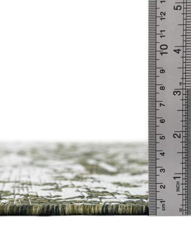 Green 6' 1 x 9' Jill Zarin Outdoor Rectangle Area Rug Weather Resistant for Patio, Deck, Terrace, Balcony, Porch Durable 100% Polypropylene Carpet for Outside for Sale at Rug Engine
