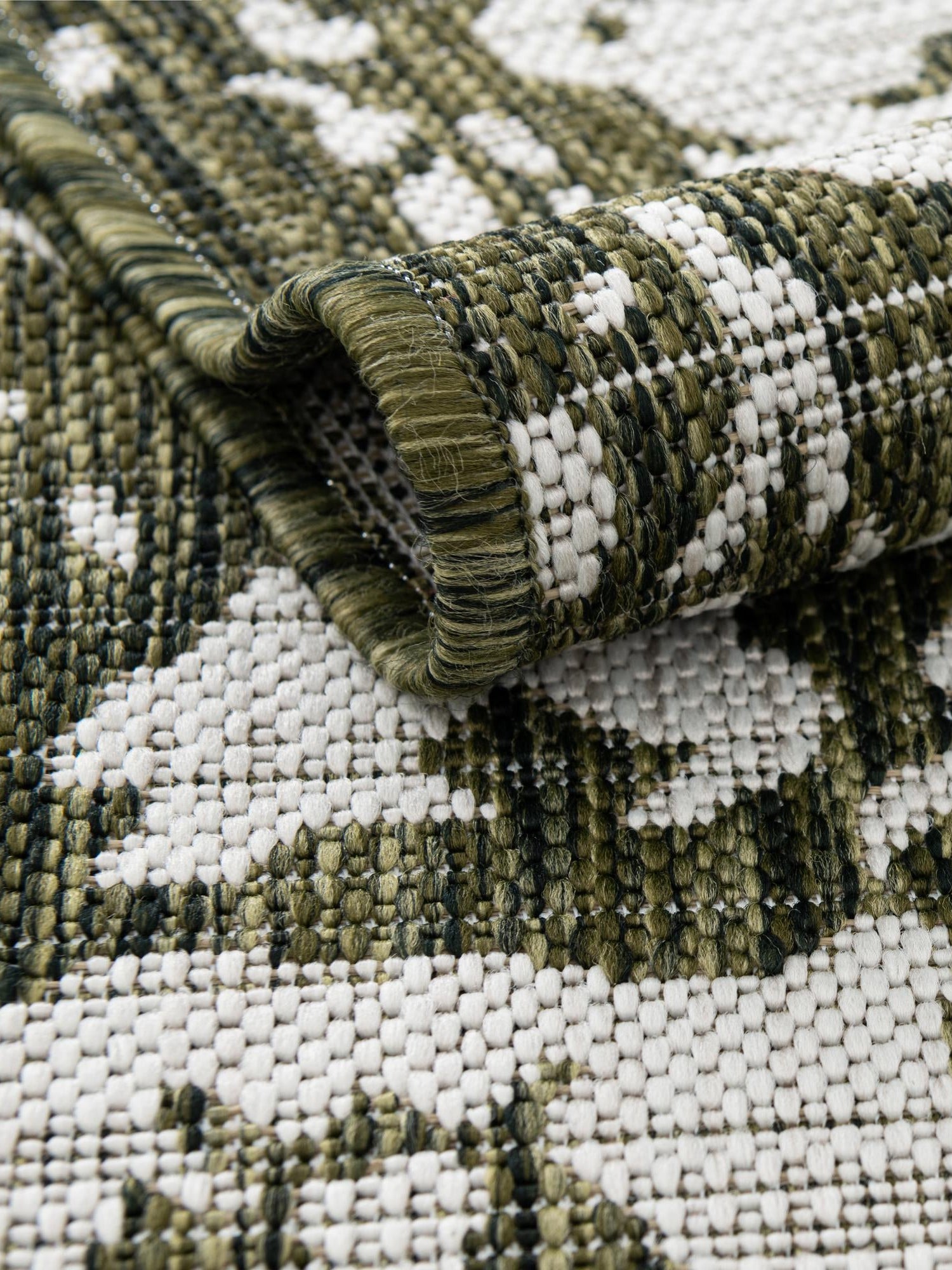 Green 6' 1 x 9' Jill Zarin Outdoor Rectangle Area Rug Weather Resistant for Patio, Deck, Terrace, Balcony, Porch Durable 100% Polypropylene Carpet for Outside for Sale at Rug Engine