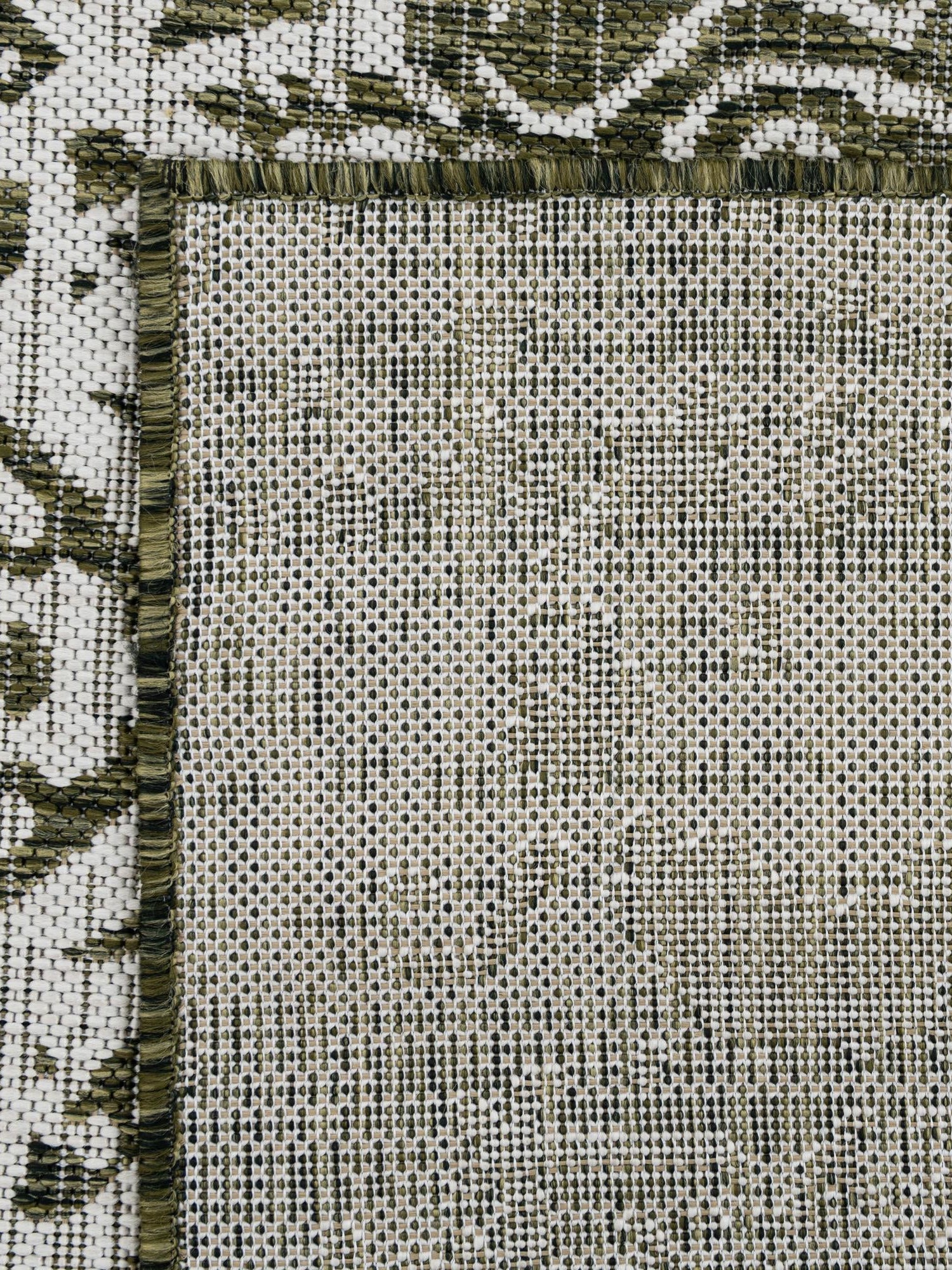 Green 6' 1 x 9' Jill Zarin Outdoor Rectangle Area Rug Weather Resistant for Patio, Deck, Terrace, Balcony, Porch Durable 100% Polypropylene Carpet for Outside for Sale at Rug Engine