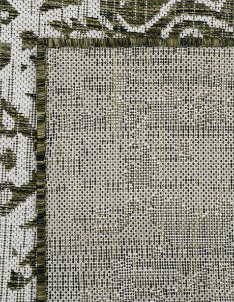 Green 6' 1 x 9' Jill Zarin Outdoor Rectangle Area Rug Weather Resistant for Patio, Deck, Terrace, Balcony, Porch Durable 100% Polypropylene Carpet for Outside for Sale at Rug Engine