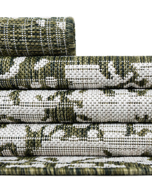 Green 2' x 3' 1 Jill Zarin Outdoor Rectangle Area Rug Weather Resistant for Patio, Deck, Terrace, Balcony, Porch Durable 100% Polypropylene Carpet for Outside for Sale at Rug Engine