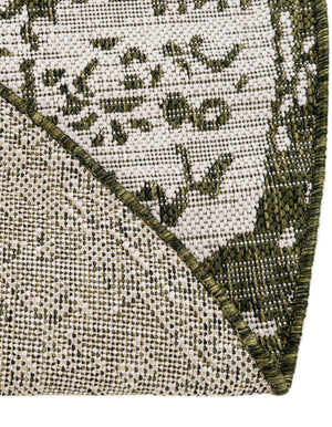 Green 5' 3 x 8' Jill Zarin Outdoor Oval Area Rug Weather Resistant for Patio, Deck, Terrace, Balcony, Porch Durable 100% Polypropylene Carpet for Outside for Sale at Rug Engine