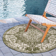 Green 10' 8 x 10' 8 Jill Zarin Outdoor Round Area Rug Weather Resistant for Patio, Deck, Terrace, Balcony, Porch Durable 100% Polypropylene Carpet for Outside for Sale at Rug Engine