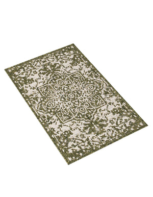 Green 2' x 3' 1 Jill Zarin Outdoor Rectangle Area Rug Weather Resistant for Patio, Deck, Terrace, Balcony, Porch Durable 100% Polypropylene Carpet for Outside for Sale at Rug Engine