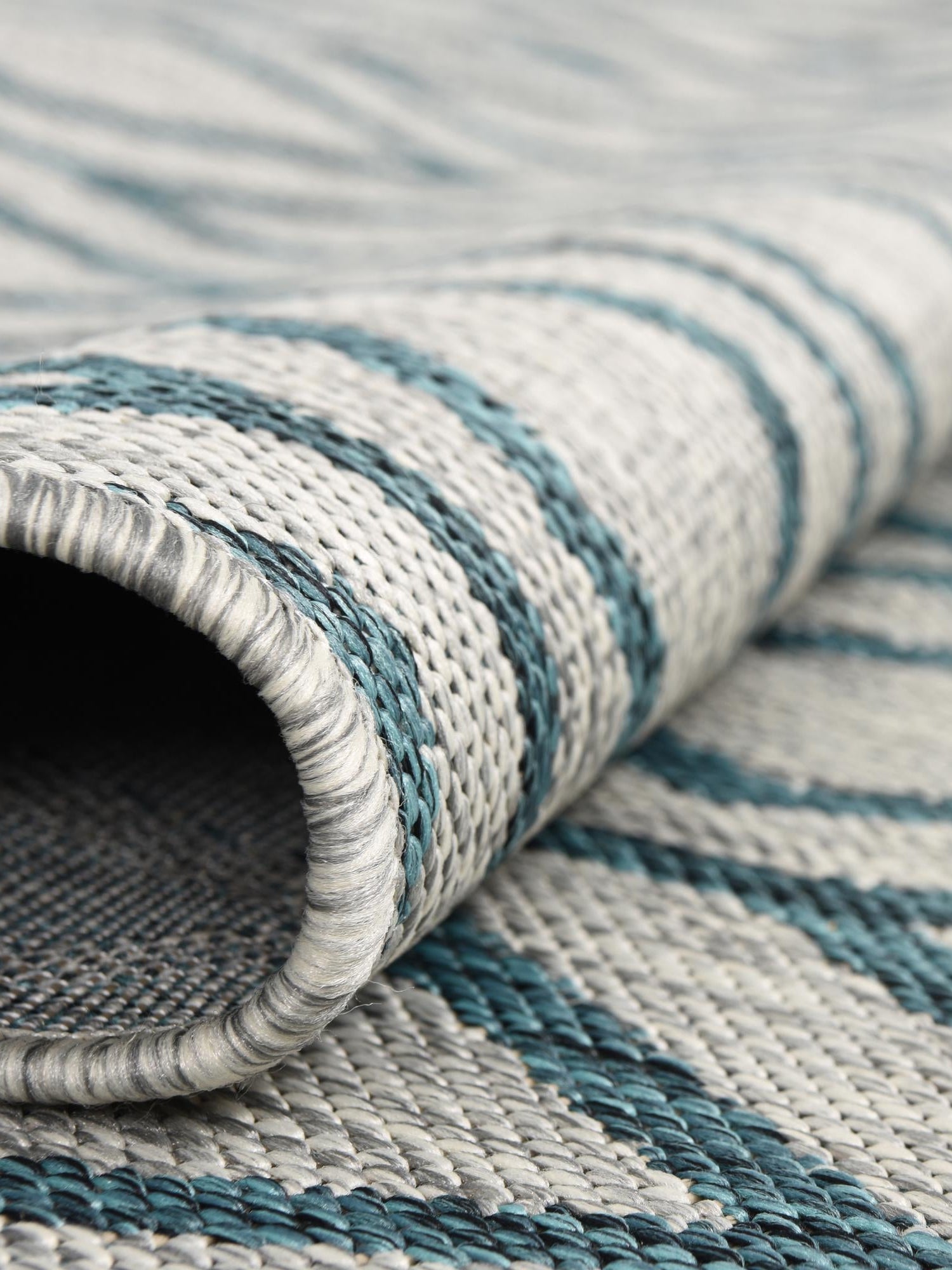 Gray Teal 9' x 12' Jill Zarin Outdoor Rectangle Area Rug Weather Resistant for Patio, Deck, Terrace, Balcony, Porch Durable 100% Polypropylene Carpet for Outside for Sale at Rug Engine
