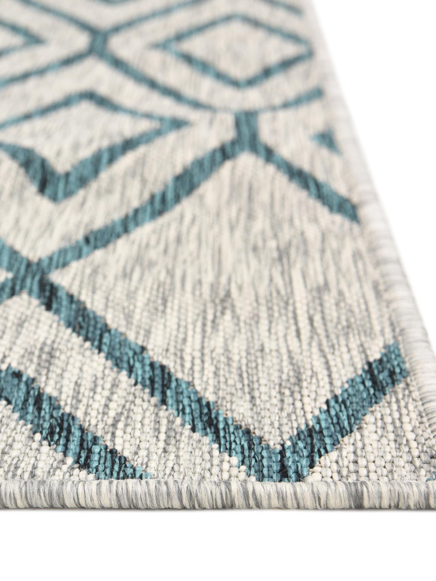 Gray Teal 9' x 12' Jill Zarin Outdoor Rectangle Area Rug Weather Resistant for Patio, Deck, Terrace, Balcony, Porch Durable 100% Polypropylene Carpet for Outside for Sale at Rug Engine